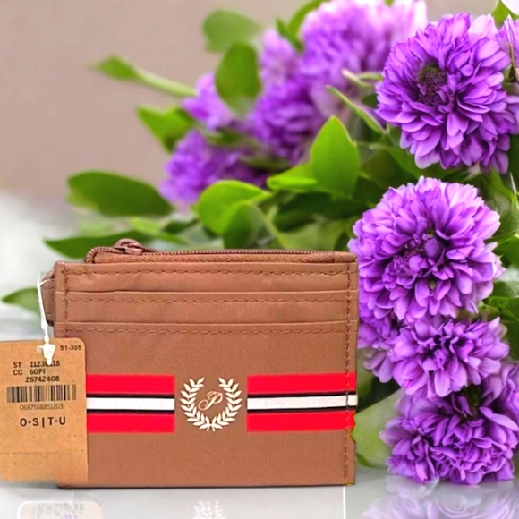 Victoria's Secret PINK New Card Case Keychain Wallet with Zip Closure, Brown - Picture 9 of 9